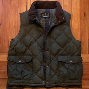 Barbour Mens Waxed Down Vest 